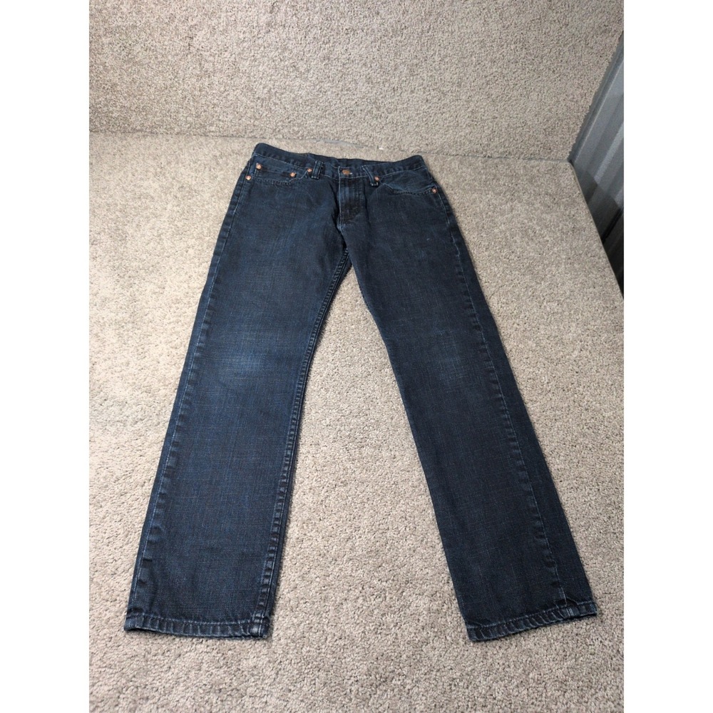 Levi Strauss 514 Straight Fit Jeans Mens 32x30 Dark Wash Blue 100%‎ Cotton Denim